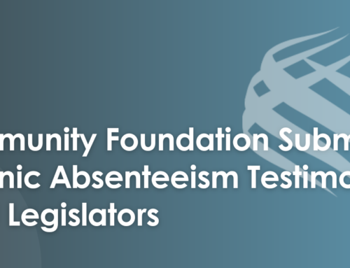 Community Foundation Submits Chronic Absenteeism Testimony to NJ Legislators