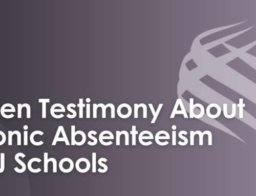 Written Testimony about Chronic Absenteeism in NJ Schools