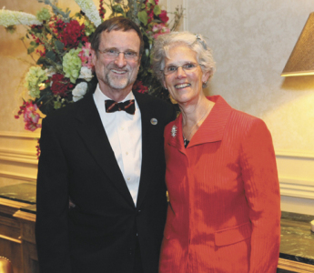 Nancy Kieling of the Princeton Area Community Foundation with her husband Jared. Kieling is set to retire after 20 years with the foundation at the end of 2014.